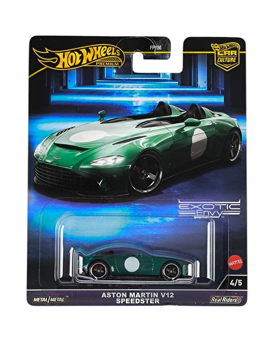 Hot Wheels Premium Aston Martin V12 Speedster – Car Culture Exotic Envy 1:64