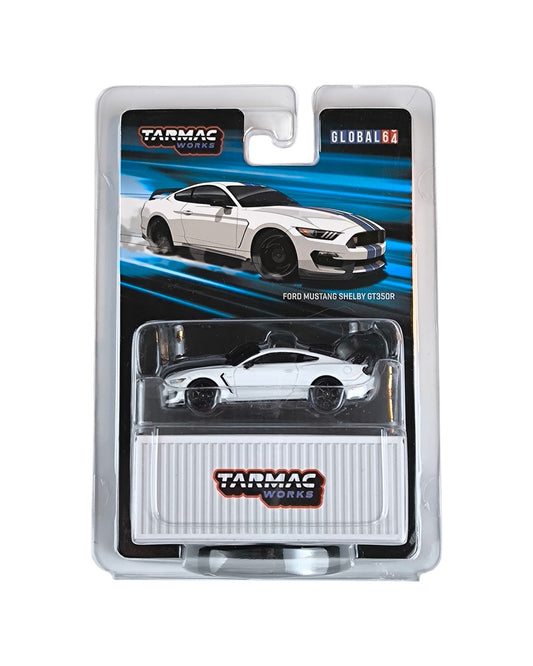 Tarmac Works Ford Mustang Shelby GT350R White Metallic 1:64
