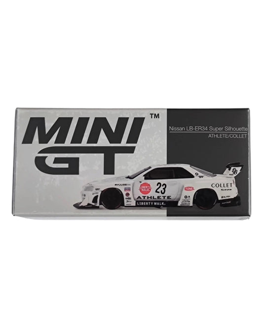 MINI GT Nissan LB-ER34 Super Silhouette – ATHLETE/COLLET 1:64
