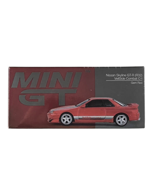 MINI GT Nissan Skyline GT-R (R32) VeilSide Combat C-I – Gem Red 1:64