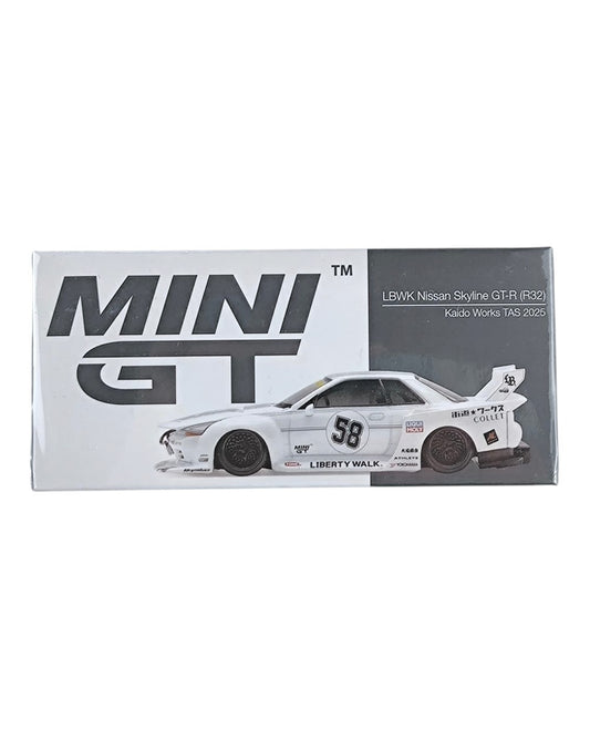 MINI GT LBWK Nissan Skyline GT-R (R32) Kaido Works TAS 2025 1:64