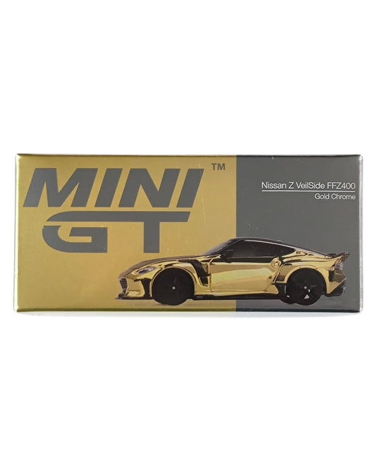MINI GT Nissan Z VeilSide FFZ400 – Gold Chrome LHD 1:64